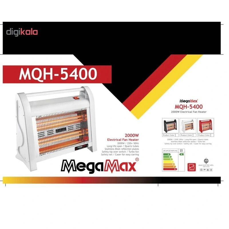 کارتن بخاری برقی مگا مکس مدل MQH-5400